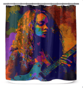 Elegant SurArt 130 shower curtain enhancing bathroom ambiance with its unique design